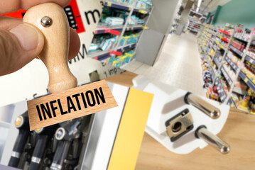 Einkaufen, Tanken, Strom, Gas und Stempel Inflation