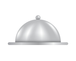 silver steel Cloche for serving food