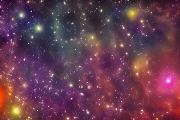 a universe of stars, gas, and nebula created with Generative AI