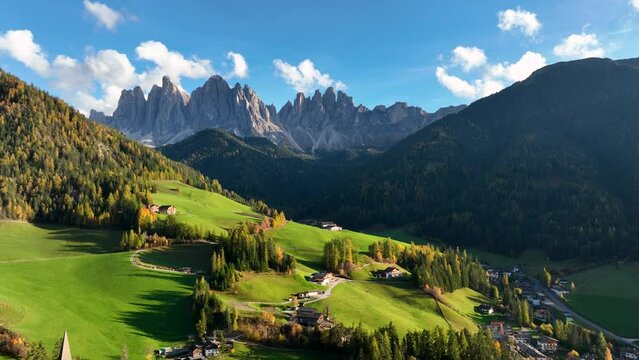 Beautiful landscape of Italian dolomites - Santa maddalena