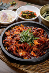 Spicy webfoot octopus dish