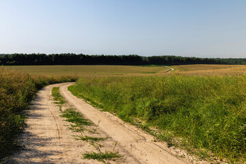 Gravel highway in rural areas