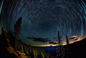 Stunning photograph of the starry night sky. Generative AI