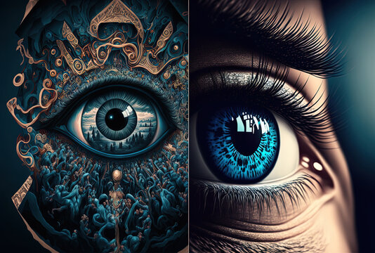 Visually perceptible, noticeable, and obviously graphic. Generative AI