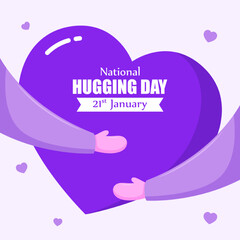 Vector illustrations for National Hugging Day 21 January