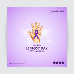 Vector illustration of World Leprosy Day 30 January