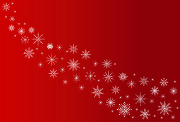 Naklejka na ściany i meble Winter holiday background with snow and flying snowflakes. For greeting cards, layouts, backgrounds, invitations
