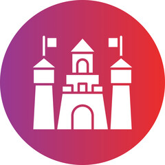 Sand Castle Icon Style