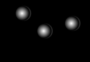 Drei Kugeln in der Nacht