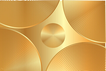 Ripples, sounds and yellow sonar waves. Golden yellow abstract background for design