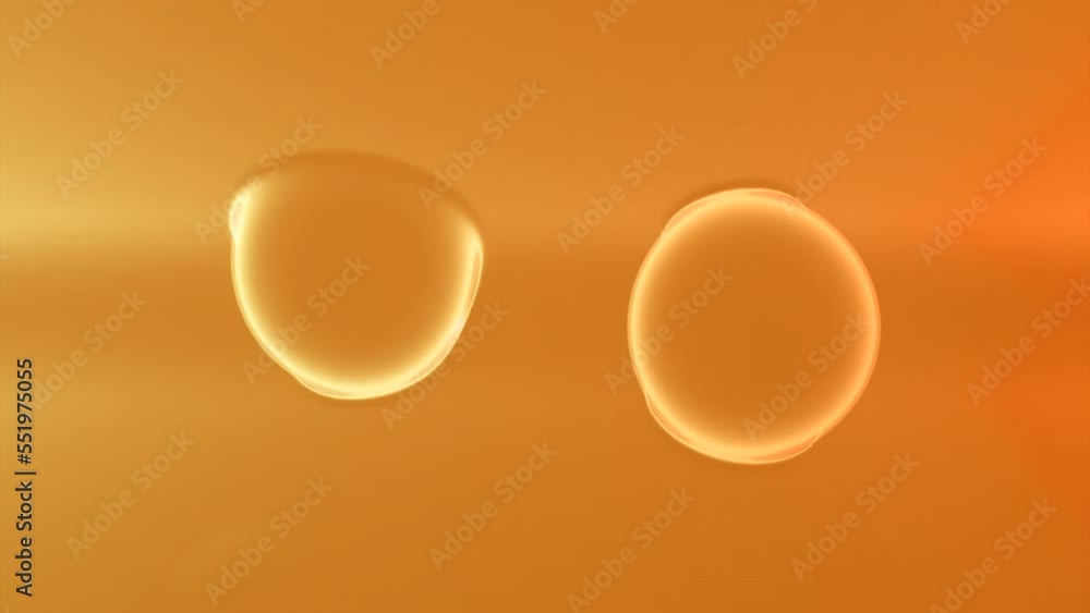 Poster 3d liquid bubbles move in space. design. balls move and disappear into liquid space. liquid 3d balls
