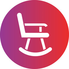 Rocking Chair Icon Style