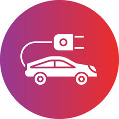 Electric Car Icon Style