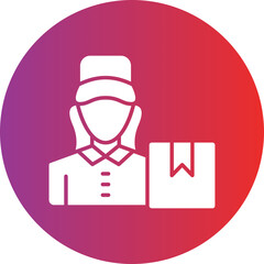 Delivery Women Icon Style