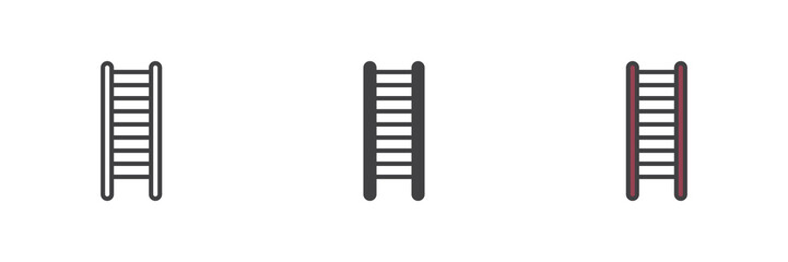 Ladder different style icon set
