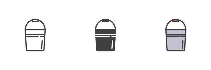 Water bucket different style icon set © alekseyvanin