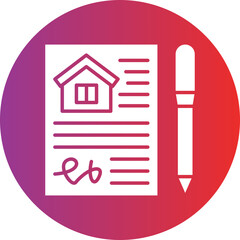 House Contract Icon Style