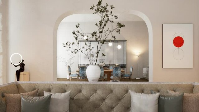 modern interior showroom walkthrough animation