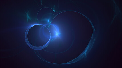 3D rendering abstract colorful fractal light background