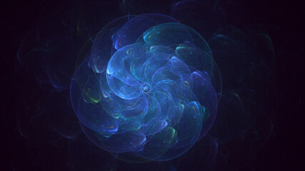 Obraz premium 3D rendering abstract colorful fractal light background