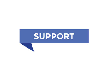 Support button web banner template Vector Illustration
