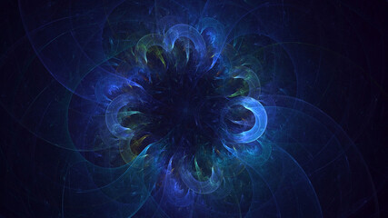 Obraz premium 3D rendering abstract round light background 