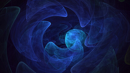 Obraz premium 3D rendering abstract colorful fractal light background