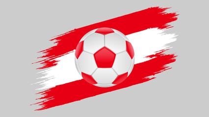 Flag of Tunisia, soccer ball with flag.