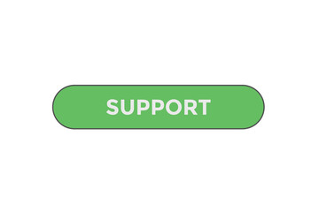 Support button web banner template Vector Illustration
