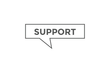 Support button web banner template Vector Illustration
