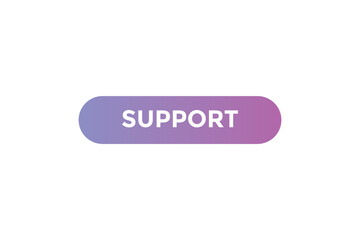 Support button web banner template Vector Illustration
