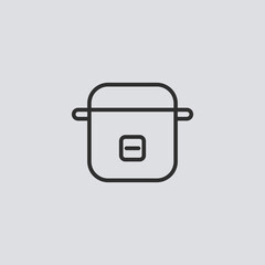 Rice cooker vector icon sign symbol