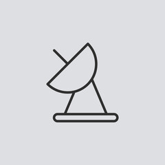 Satellite dish vector icon sign symbol