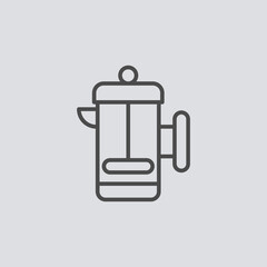 Tea pot vector icon sign symbol