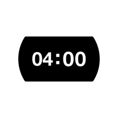 digital clock, black, icon, design, flat, style, trendy, collection, template 
