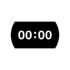 digital clock, black, icon, design, flat, style, trendy, collection, template 