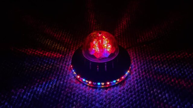 Neon graphic abstract modern bright color box dance floodlight lights flashing wall modern art design element rotor twist.