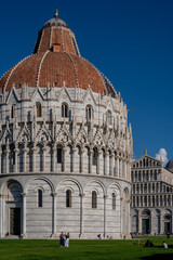Low angle view of the baptistery against the sky