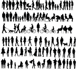 Vector silhouettes of people