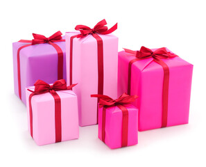 Gift boxes, gifts on a white background isolated.