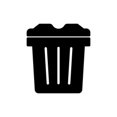 four trash, black, icon, design, flat, style, trendy, collection, template 