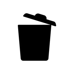 four trash, black, icon, design, flat, style, trendy, collection, template 