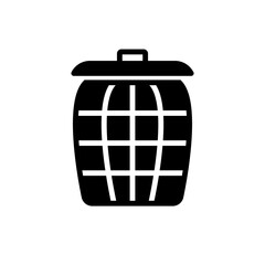 four trash, black, icon, design, flat, style, trendy, collection, template 