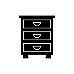 file cabinet, black, icon, design, flat, style, trendy, collection, template 