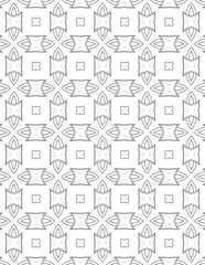 Obraz premium Seamless Black and White Geometric Pattern Background