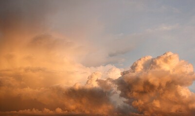 Beautiful Orange Clouds in The Sky