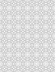 Fototapeta premium Seamless Black and White Geometric Mandala Pattern Background