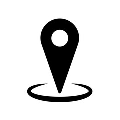 map pin, black, icon, design, flat, style, trendy, collection, template