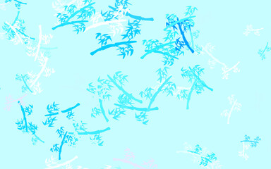 Light Blue, Yellow vector elegant template with branches.