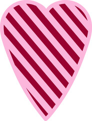 Obraz premium Striped heart